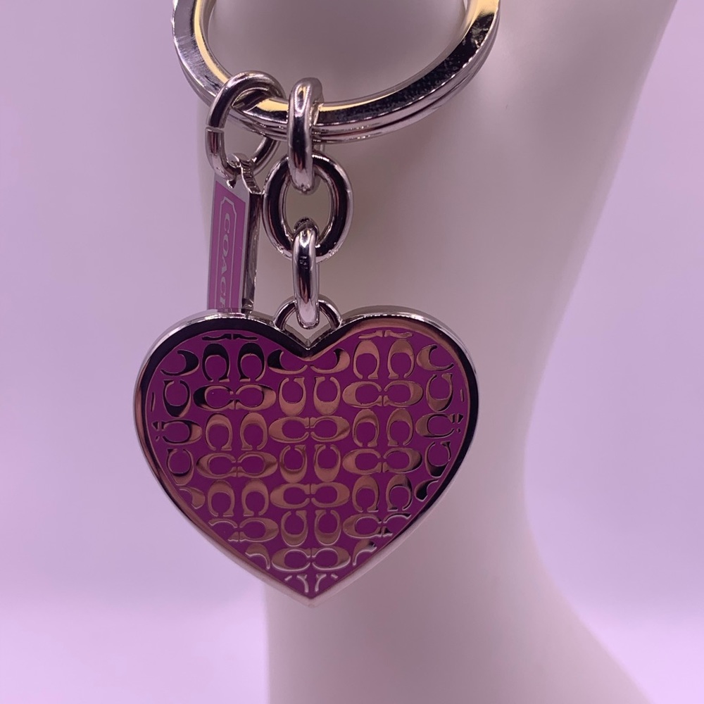 Coach Pink Heart Keychains